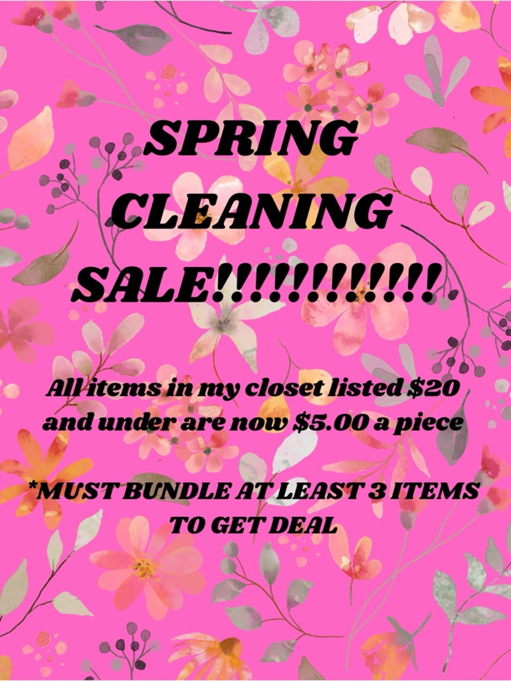 Spring Cleaning Sale